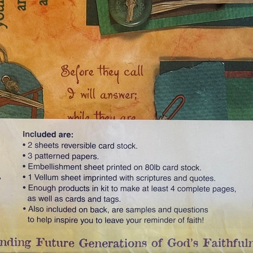 Reminders of Faith Prayer Theme Pack Scrapbook Kit Religious Scripture Paper NEW